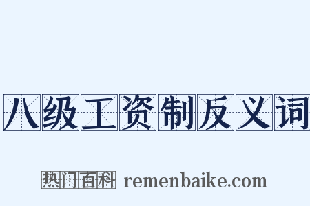 八级工资制反义词是什么意思的图片